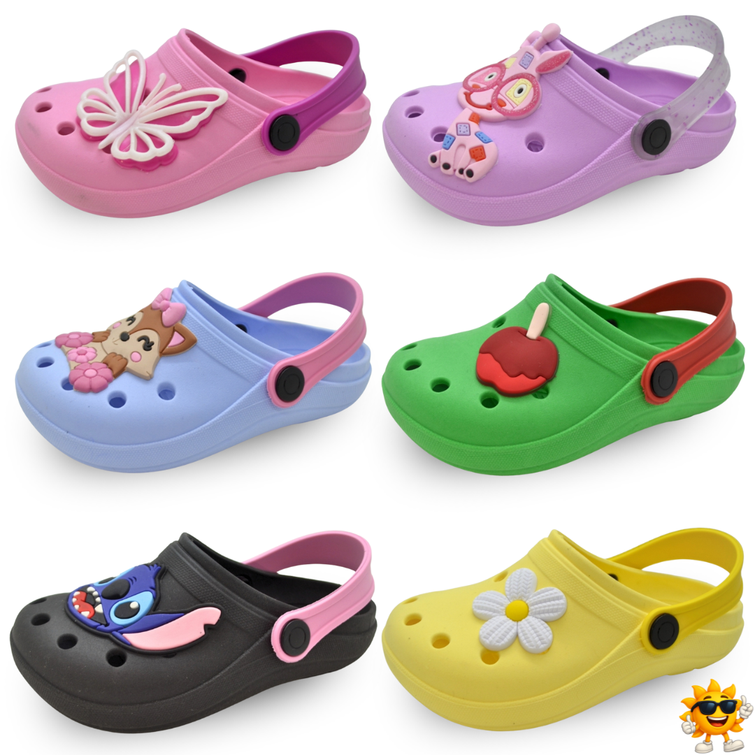 Babuche Infantil Menina 2 em 1 Personagens – Leve, Confortável e Divertido | Antiderrapante e Fofo