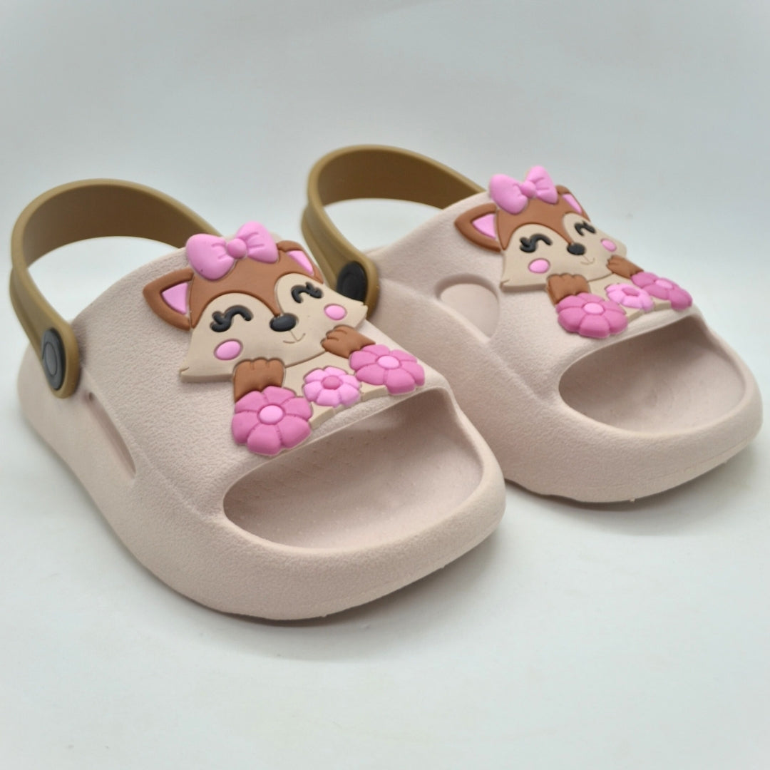 Chinelo Nuvem Menina Calçado Infantil 2 em 1 com Personagens Animados e Correia - Leve, Confortável